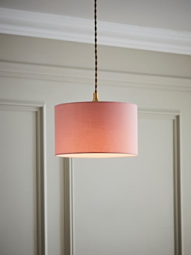 Reni Small Blush Fabric Drum Shade
