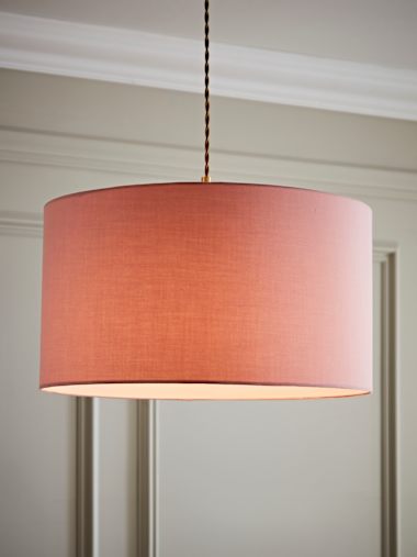 Reni Large Blush Fabric Drum Shade