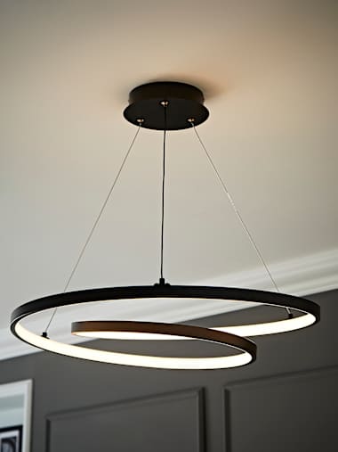 Infinity Loop Matte Black Loop Ceiling Light