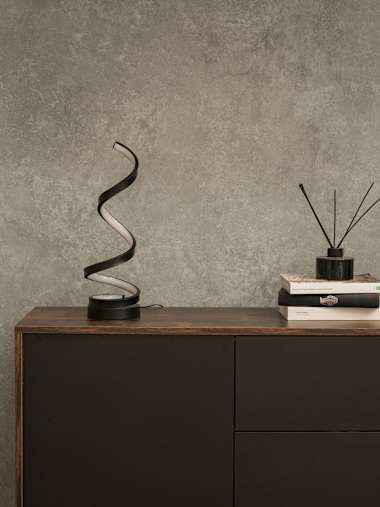 Infinity Twist LED Matte Black Twist Touch Table Lamp