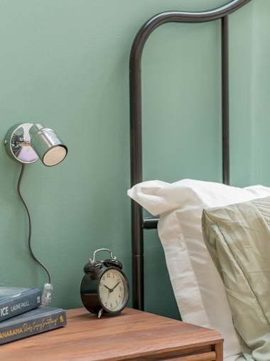 Benton Chrome Single Spotlight with Plug-in and Switch