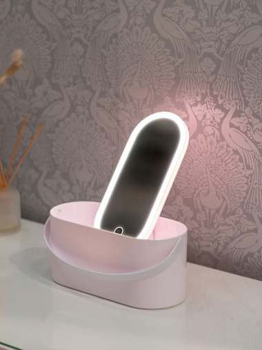 LED Make Up Mirror with Storage Carry Box