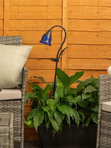 IP44 LED Blue Tulip Stake Light