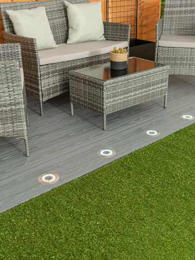 IP44 Set of 6 Cool White LED Decking Lights