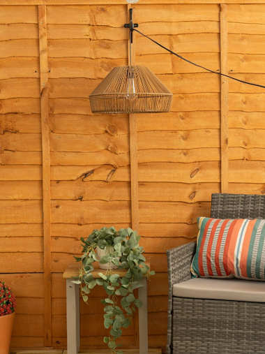 IP44 Rattan LED Pendant Lamp