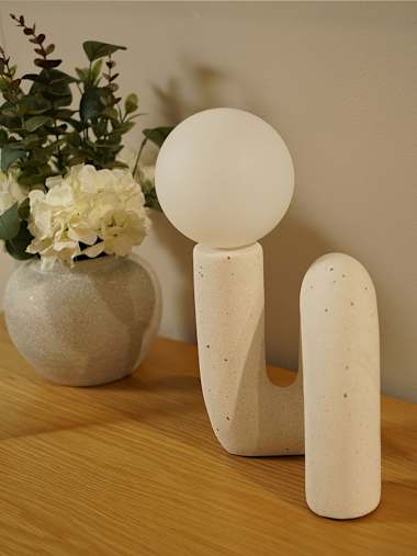 Jules Natural Curl Ceramic Table Lamp