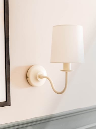 Cream Wall Light with Tapered Shade