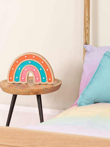 Wooden Rainbow LED Table Lamp