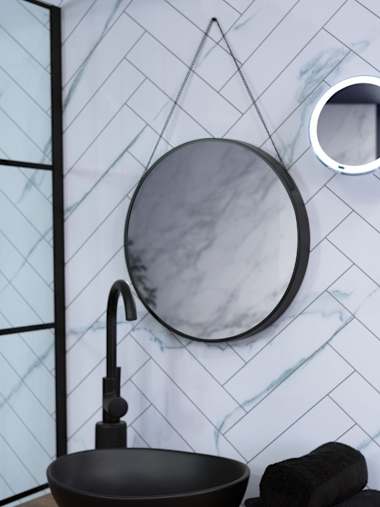 LED Rechargeable Mirror with Suction Cup and 5x Magnification