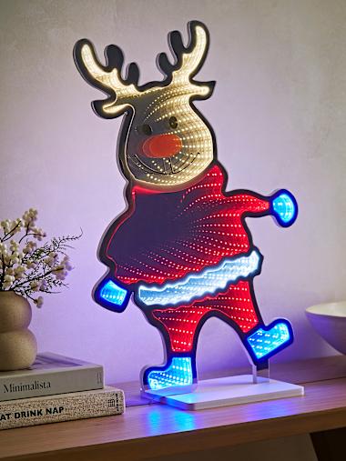 Ronnie Christmas Reindeer Infinity Style Decorative LED Light