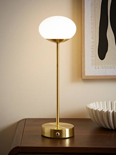 Emmy Antique Brass Rechargeable LED Table Lamp