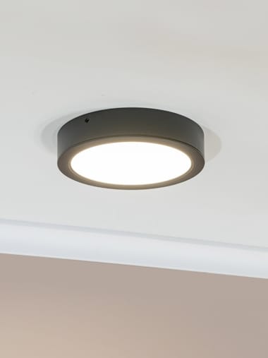 Lacey IP44 Round Black 24W LED Recessed Bathroom Ceiling Light