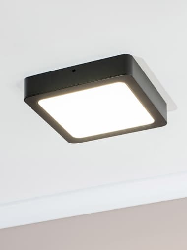 Lacey IP44 Square Black 24W LED Recessed Bathroom Ceiling Light