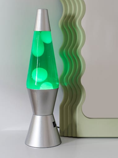 Razzo LED Lava Lamp in White and Green