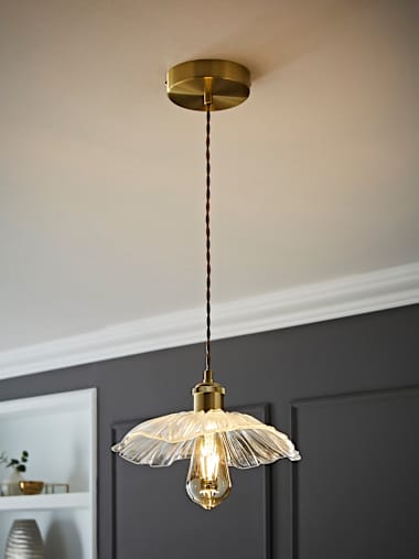 Cassia Glass Flower Pendant Ceiling Light