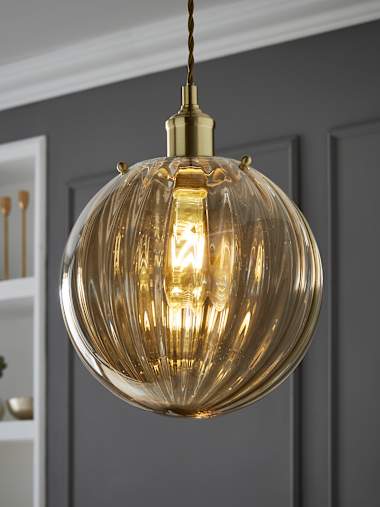 Chessy Ribbed Glass Easy Fit Shade