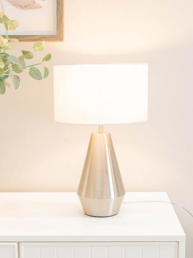 Jax Brushed Chrome Touch Table Lamp Base
