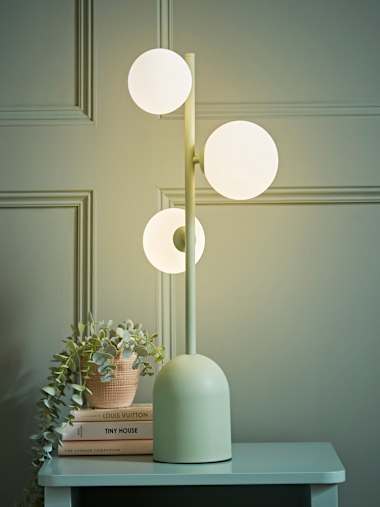 3-Way Sage Green Table Lamp