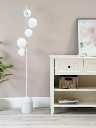 Marlow 5-Way Grey Floor Lamp