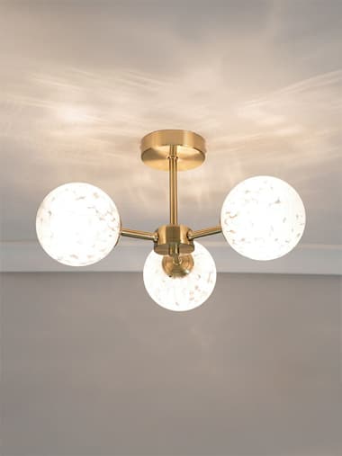 India 3-Way Confetti Glass Ceiling Light