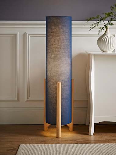 Navy Midi Floor Lamp