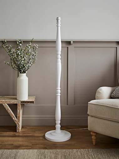 Victoria White Candlestick Floor Lamp Base