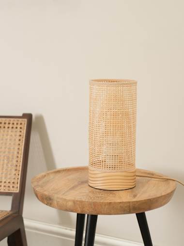 Elsa Natural Table Lamp with Bamboo Shade