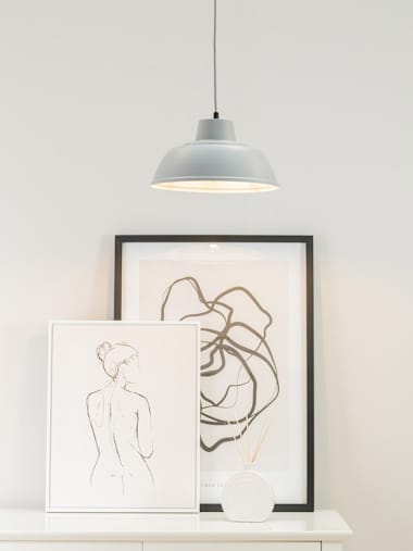 Morris Grey Dome Shade Pendant Ceiling Light