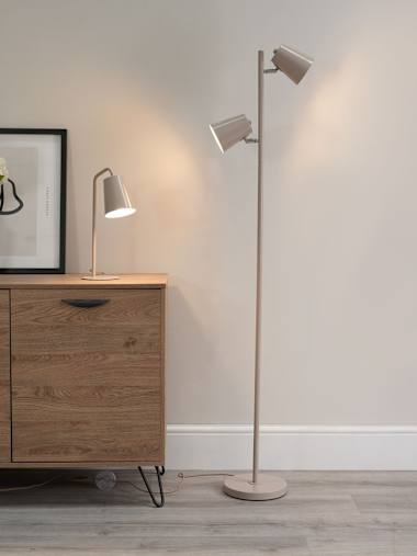 Natural 2-Way Floor Lamp