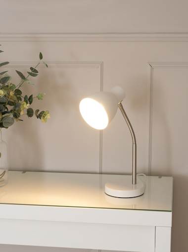 White Adjustable Desk Lamp