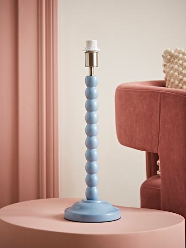 Bobbin Base Only Table Lamp in Powder Blue
