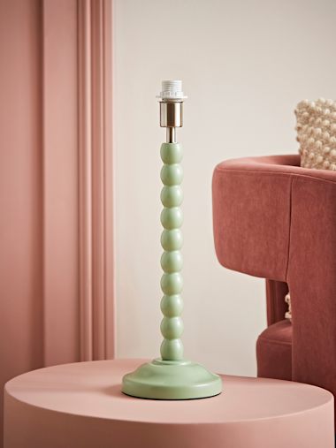 Bobbin Base Only Table Lamp in Sage Green