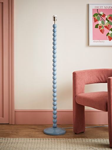 Bobbin Base Only Floor Lamp in Powder Blue