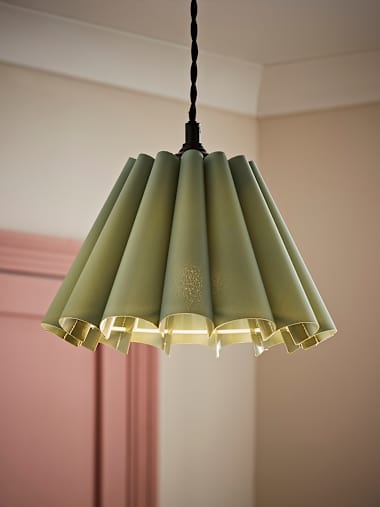 Sage Pleated Tapered Shade