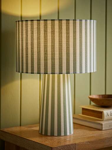 Thorley Stripe Fabric Table Lamp
