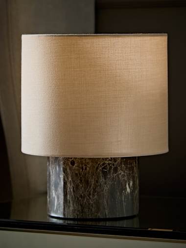 Melanie Brown Marble Effect Table Lamp