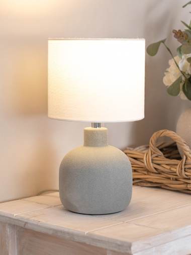 Hand-Finished Grey Sandblast Table Lamp