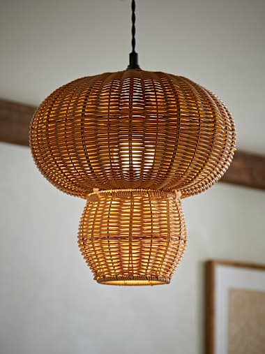 Rattan Mushroom Light Shade