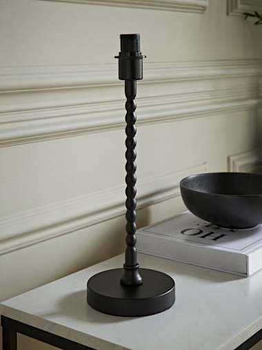 Maeve Black Bobbin Table Lamp Base