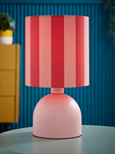 Miley Pink Stripe Table Lamp