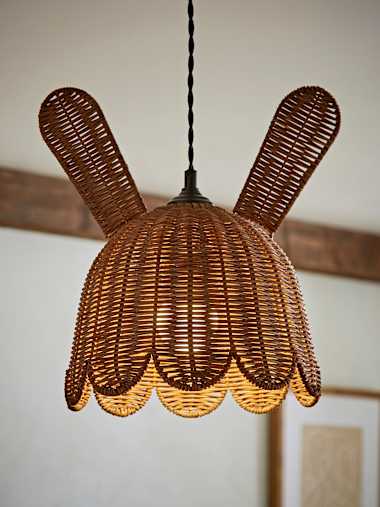 Bella Rattan Bunny Pendant Shade