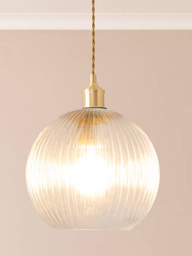 Maddison Ribbed Glass Pendant Shade