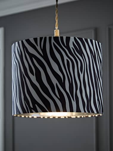 Small Zebra Shade with Chrome Inner