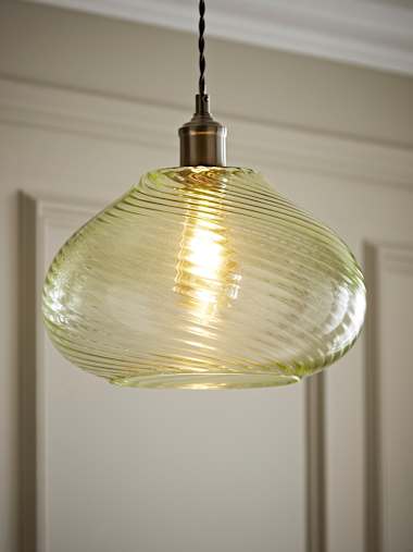 Twill Green Glass Pendant Shade