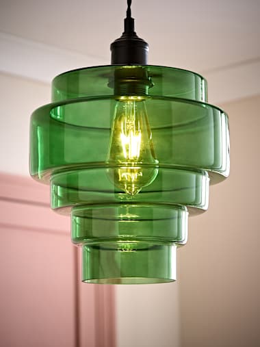 Lane 5 Tier Green Glass Easy Fit Shade