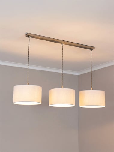 Brushed Chrome Ceiling Pendant Bar Lamp Holder