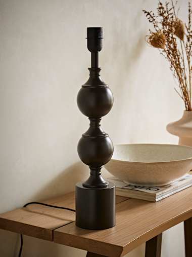 Declan Black Metal Candlestick Table Lamp