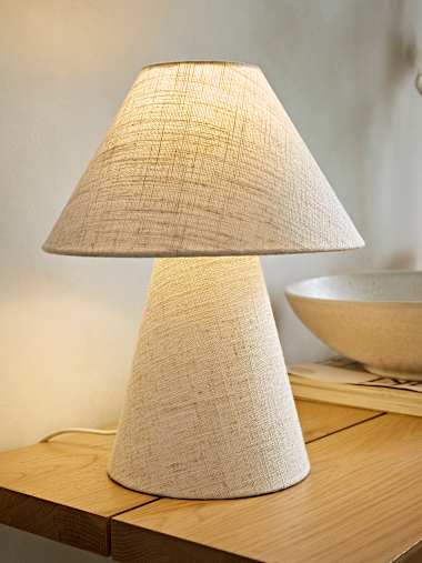 Gigi Tapered Linen Table Lamp