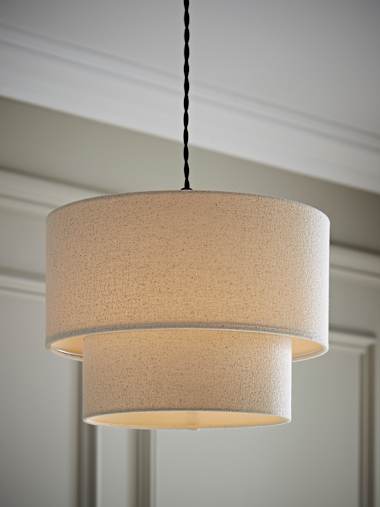 Jodie 2 Tier Natural Linen Drum Shade