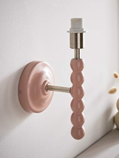Bobbles Rose Pink Bobbin Wall Light Base